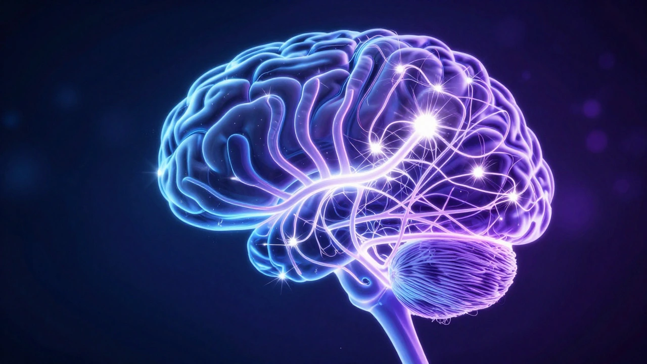 Abstract brain visualization showing cognitive rigidity and sensory overload